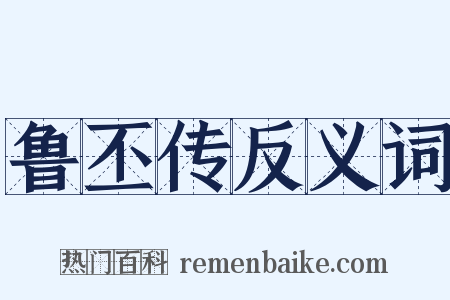 鲁丕传反义词是什么意思的图片